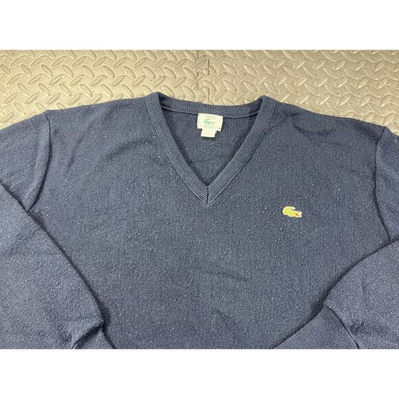 VINTAGE Izod Lacoste Sweater Adult Extra Large Blue Knit Golf Golfing Casual Men - Picture 3 of 12